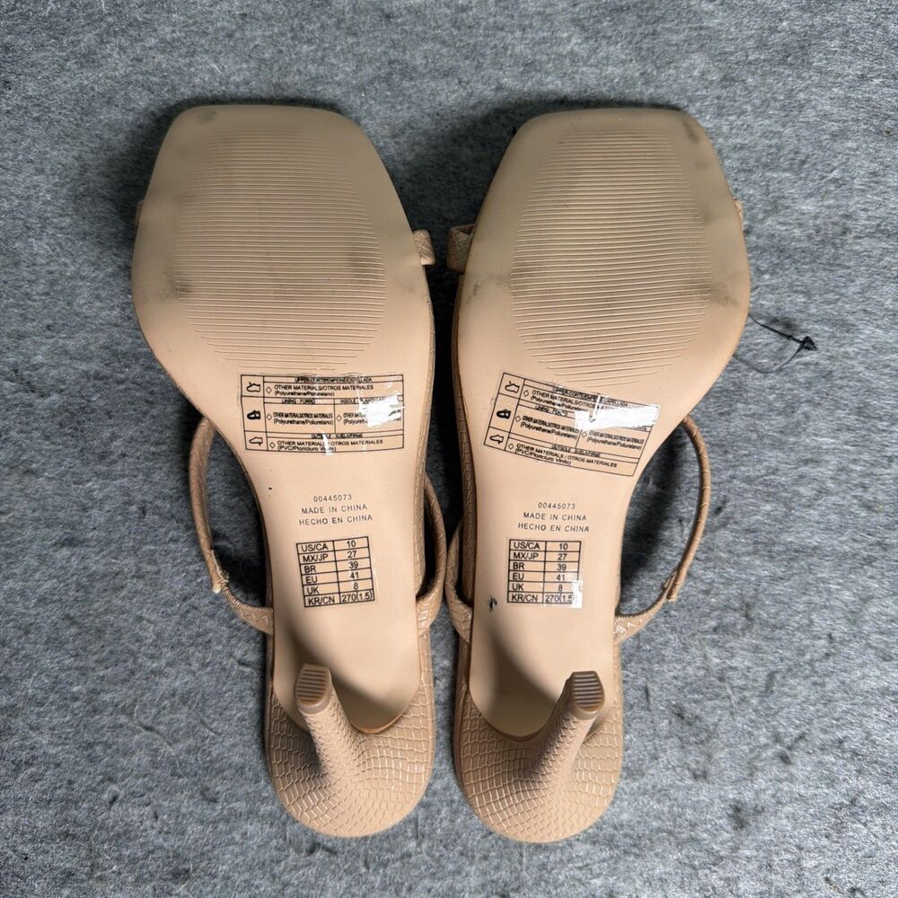 Forever 21 Two Strap Slip-on Stiletto Heels in Nude - sz 10 (NEW) - Picture 4 of 7